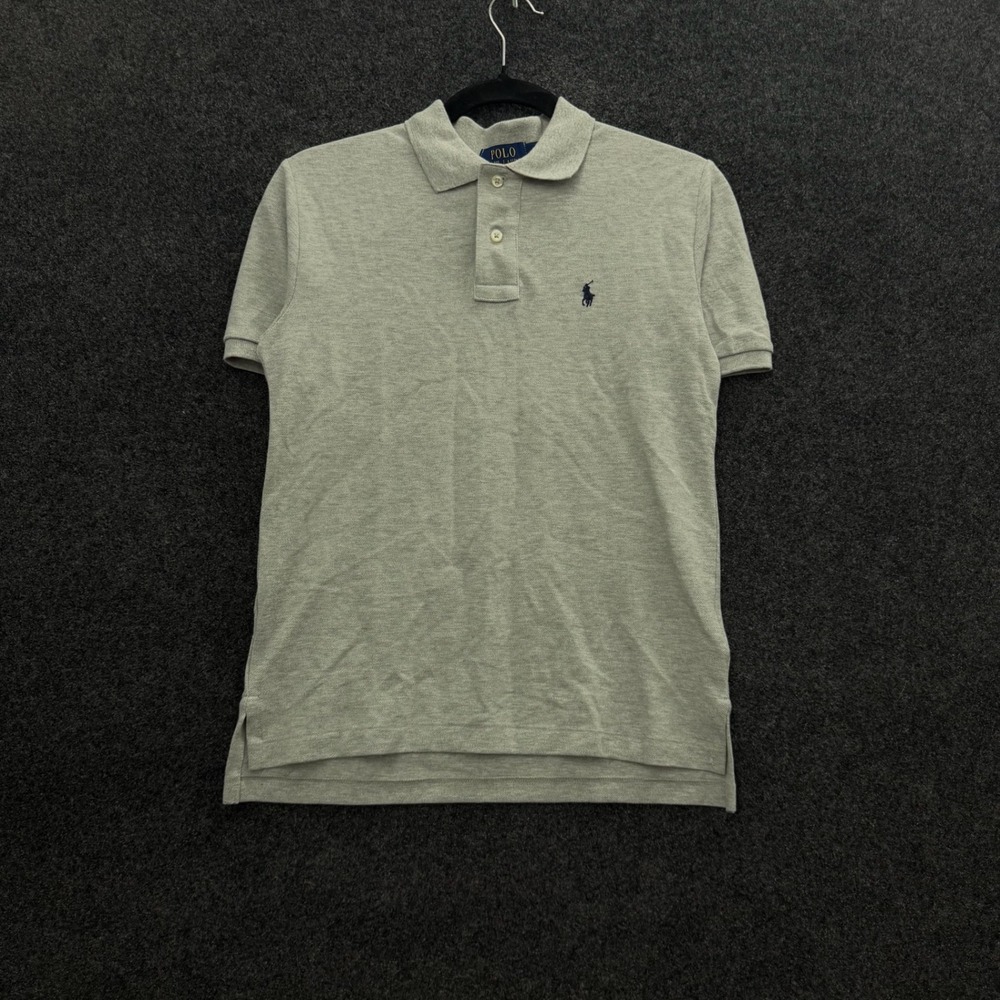 Polo Ralph Lauren Womens Gray Classic Fit Short Sleeve Polo Shirt Small M 10-12
